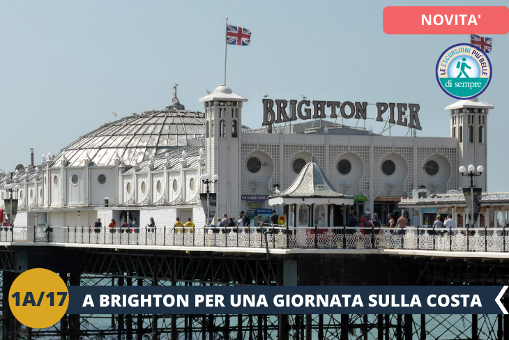 NOVITA’ 2022 Full-day excursion a Brighton. ESCURSIONE DI INTERA GIORNATA A BRIGHTON. Nel 2022 vi porteremo a Brighton per una magnifica escursione; faremo un walking tour per ammirare tutte le sue bellezze come la sfarzosa residenza estiva di Giorgio IV, costruita da John Nash, il Brighton Pier, il pontile più famoso d’Inghilterra dove passeggerete tra giostre, chioschi e intrattenimenti di ogni genere. Viste sul mare e sulla costa mozzafiato che vi regaleranno ricordi e selfie indimenticabili. Poi ci sposteremo sul lungomare per vedere l’iconica scultura Kiss Wall, concluderemo con un pò di shopping al centro commerciale Churchill Square.