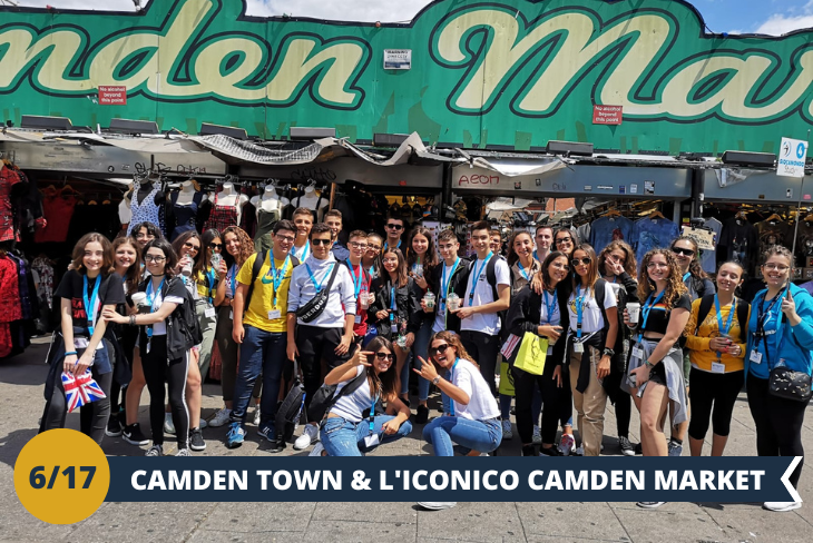 Camden Town: visita ad uno dei quartieri più iconici e stravaganti della città, noto per i suoi mercatini tipici di cibo proveniente da ogni parte del mondo, accessori strani, vestiti di tendenza, marchi famosi (escursione mezza giornata)