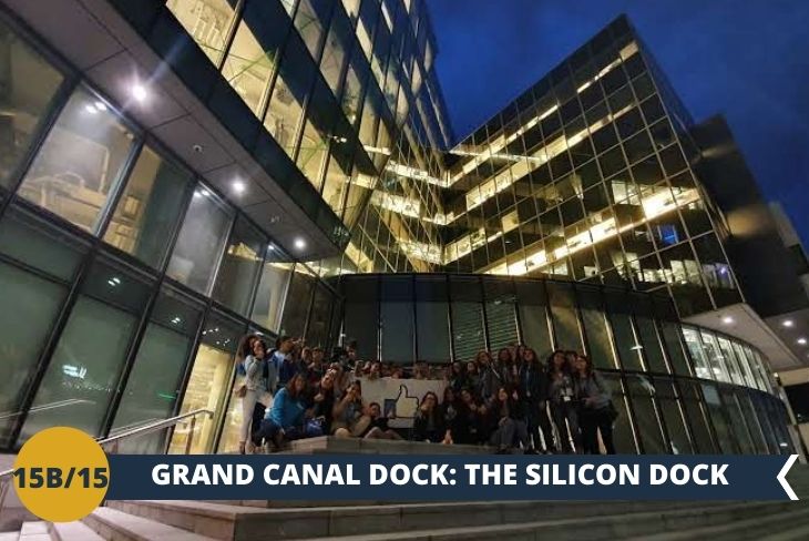 Il Grand Canal Dock è anche chiamato “Silicon Dock” in quanto è anche un quartiere dove sono presenti gli headquarter di importanti multinazionali come Facebook, Airbnb, Linkedin e Google. Durante l’escursione si avrà l’occasione di passare accanto alla sede di Facebook per un ulteriore scatto da condividere con gli amici.