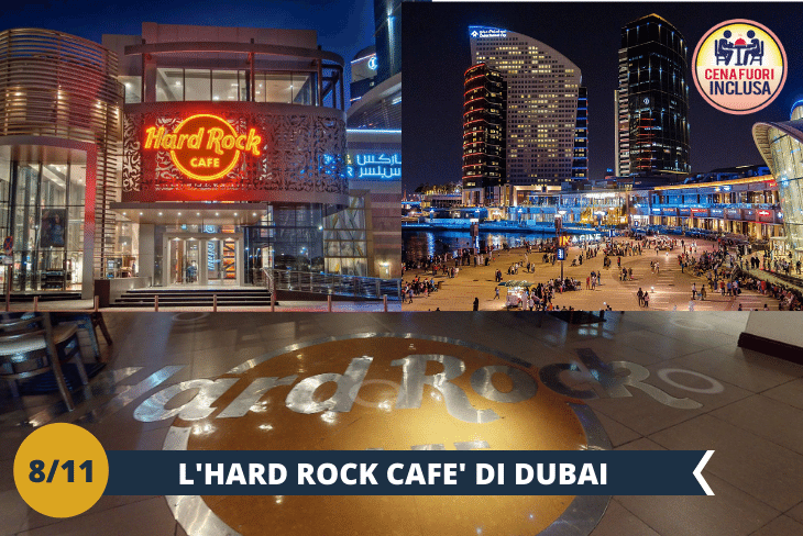 Una divertentissima cena all’Hard Rock Café di Dubai concluderà la visita al Festival City, un grandissimo e sorprendente centro commerciale dove l’intrattenimento si fonde con lo shopping per un incredibile effetto WOW! (Escursione di mezza giornata)