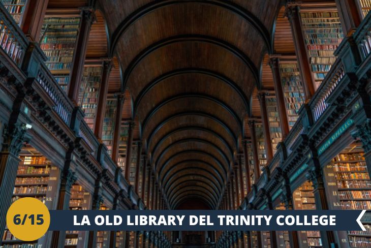 THE BOOK OF KELLS E L’ESCLUSIVA BIBLIOTECA DEL TRINITY COLLEGE (INGRESSO INCLUSO): Situato nel cuore di Dublino, il Trinity College è l'università più antica d'Irlanda, fondata nel 1592. È uno dei luoghi SIMBOLO della città, per la sua storia e la sua architettura. Un tour vi porterà all’interno del campus ricco di edifici in stile georgiano, circondati da prati verdissimi e accederete alla OLD LIBRARY, l’edificio più antico che ospita L’ESCLUSIVO BOOK OF KELLS, uno dei più grandi tesori culturali d’Irlanda. Potrete ammirare il MANOSCRITTO MEDIEVALE PIÙ FAMOSO DEL MONDO, realizzato a mano oltre 1.000 anni fa, rimarrete incantati dai colori squisiti e dalle intricate decorazioni del libro (escursione di mezza giornata).