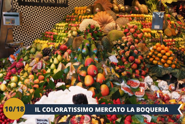 Il mercato della Boqueria è il più tipico e caratteristico di Barcellona. Posizionato direttamente sulla Rambla, è un’esplosione di profumi e di colori. (escursione di mezza giornata)