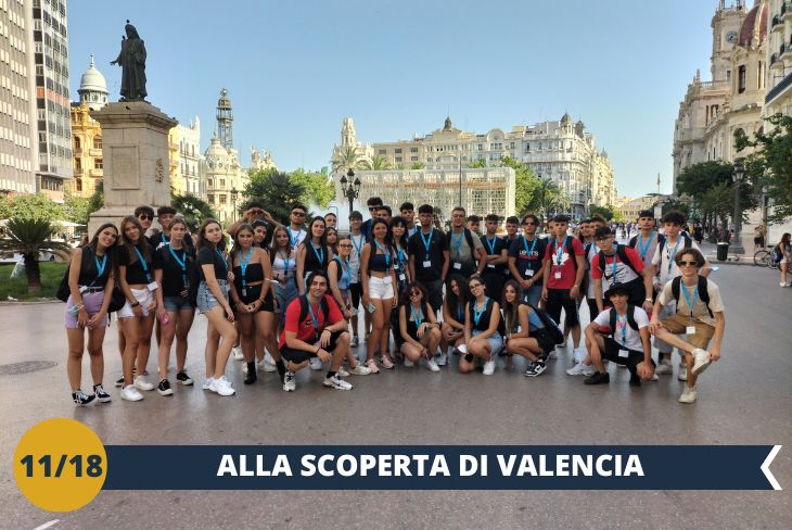 VALENCIA WALKING TOUR Un tour a piedi alla scoperta di Valencia, del suo centro storico e dei suoi luoghi più emblematici, tra cui la Lonja de la Seda, dichiarato patrimonio mondiale dell'UNESCO. (escursione di mezza giornata)