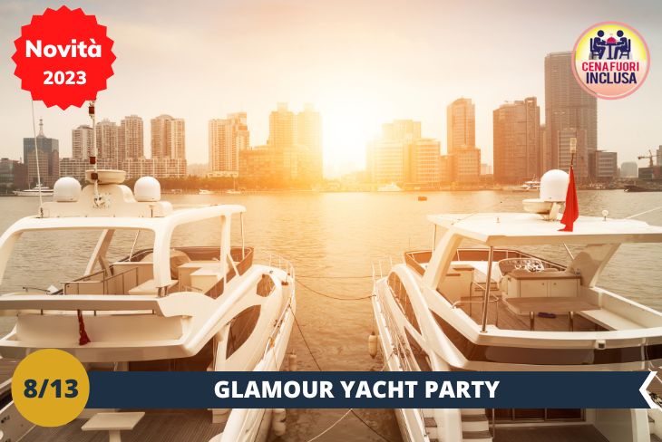 Un fantastico Yacht Party per godere assieme a tanti nuovi amici l’estate più glamour del momento! Vi divertirete come non mai al ritmo dei brani più ascoltati dell'estate 2023 al centro di una marina costellata di luci al neon e grattacieli lussuosi. E’ prevista la cena all’interno dell’imbarcazione.