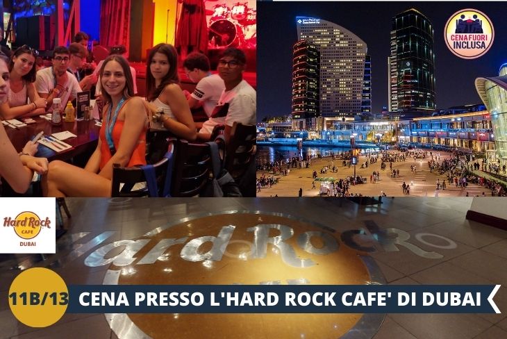 A seguire, è previsto del tempo per lo shopping presso il Festival City Center per poi terminare la serata con una gustosa cena presso l’imperdibile all'Hard Rock Cafè di Dubai! (Escursione di mezza giornata)