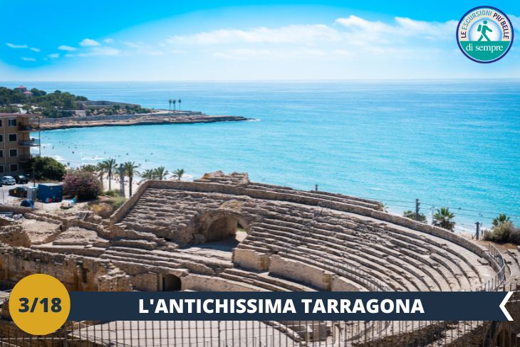 ESCURSIONE DI INTERA GIORNATA Visiteremo la città di Tarragona. L'insieme archeologico della città è stato inserito nell'anno 2000 tra i Patrimoni mondiali dell'umanità dell'UNESCO. Proseguiremo il pomeriggio in spiaggia.