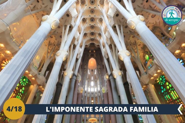 La Sagrada Familia (INGRESSO INCLUSO): simbolo per eccellenza di Barcellona. Opera di Gaudì ed emblema dell'architettura modernista, è ammirato da migliaia di turisti al giorno. (escursione di mezza giornata)