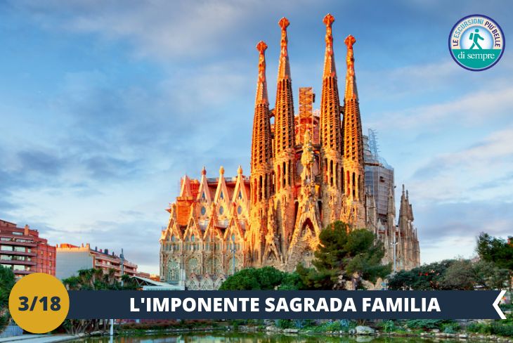 La Sagrada Familia (INGRESSO INCLUSO): è uno dei monumenti più visitati della Spagna,  maestosa basilica realizzata dal genio di Antoni Gaudí è ancora oggi in fase di completamento. Imponente,impressionante ed imperdibile! (escursione di mezza giornata)