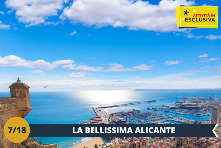 ESCURSIONE DI INTERA GIORNATA Alicante è una deliziosa cittadina spagnola sul mare. Si trova al centro di una baia con una collina alle spalle sovrastata da un famoso e scenografico castello. Visiteremo anche il Faro de L'Albir da cui si gode di una splendida e suggestiva vista panoramica.