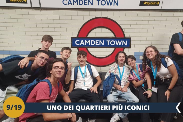 Camden Town: visiteremo uno dei quartieri più iconici e stravaganti della città, a due passi dal campus, noto per i suoi mercatini tipici di cibo proveniente da ogni parte del mondo, accessori strani, vestiti di tendenza, marchi famosi. (Escursione mezza giornata)