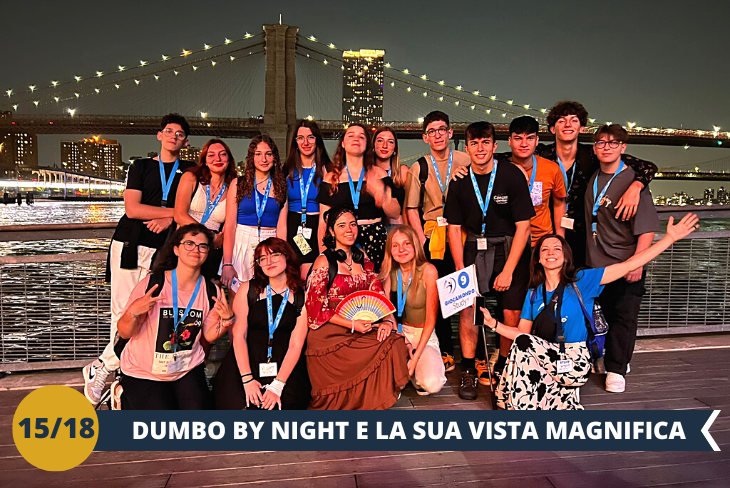 BY NIGHT: Conoscere New York da un'altra prospettiva attraverso un tour serale del quartiere DUMBO.