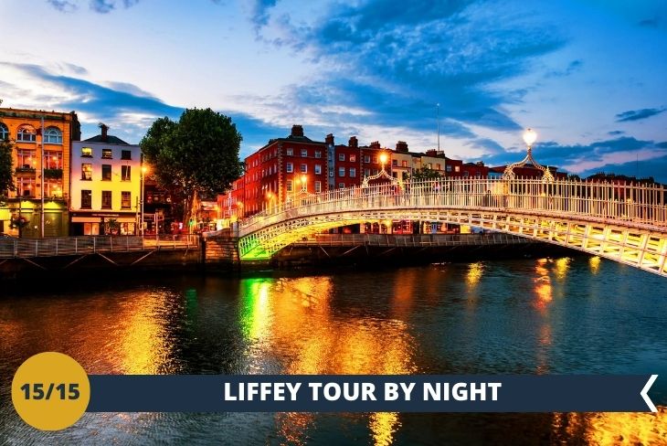DUBLINO BY NIGHT: Goditi il crepuscolo dublinese alla scoperta dei luoghi sulle rive del grande fiume che attraversa la città. Un walking tour rilassante per conoscere e ammirare gli angoli più suggestivi della capitale.