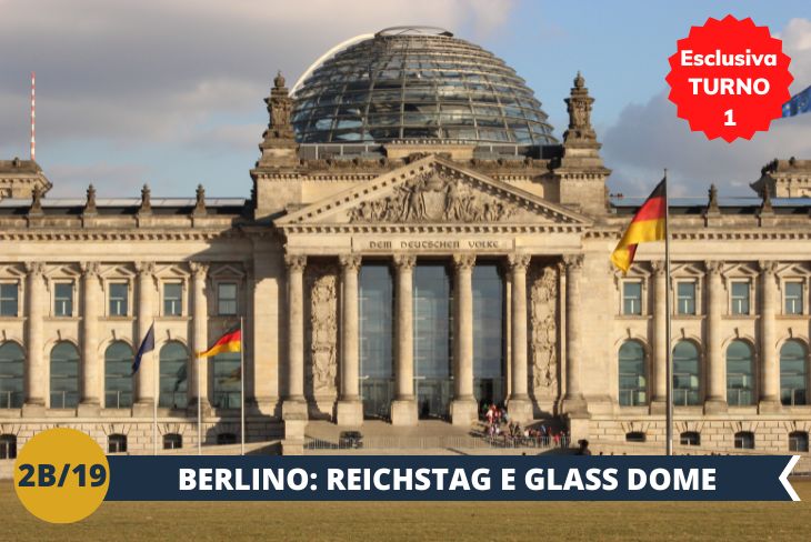 Visiteremo quindi il Palazzo del Reichstag (INGRESSO INCLUSO). Inaugurato nel 1894, il maestoso edificio in stile neoclassico fu costruito come sede per le riunioni del Reichstag, il parlamento del Reich tedesco e tornò ad essere la sede del parlamento tedesco, attualmente chiamato Bundestag, nel 1999. Con la sua peculiare cupola di vetro, il Reichstag svetta nel cuore di Berlino come monumento simbolo della rinascita della capitale tedesca. La cupola ha un diametro di 40 metri e offre una panoramica a 360° su tutta Berlino da un'altezza di 47 metri. Dalla sua terrazza potremo godere di una vista unica sui tetti della città.