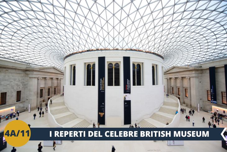 ESCURSIONE DI INTERA GIORNATA: Londra! Inizieremo questa fantastica giornata nella capitale immergendoci nella storia al British Museum. Esploreremo un luogo che racchiude più di due milioni di anni di storia e cultura umana! Ogni anno, oltre 6 milioni di persone affollano le sue sale per immergersi in una collezione straordinaria che abbraccia il mondo intero. Immaginatevi di trovarvi di fronte alla Stele di Rosetta, un artefatto iconico che ha aperto le porte alla comprensione dell'antico Egitto, oppure di ammirare le splendide sculture del Partenone. E non dimentichiamo le mummie egizie, testimonianze affascinanti di un'antica civiltà.